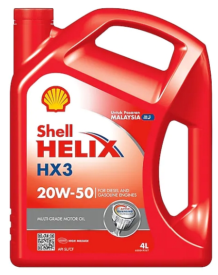 MOTORNO ULJE SHELL HX3 20W50 4 LITRA 550046278, ULJESHELL